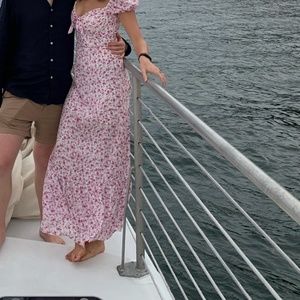 Pink Floral Maxi Dress